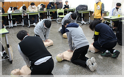 울산지역 헌혈우수 4개 고등학교 대상 응급처치교육 실시